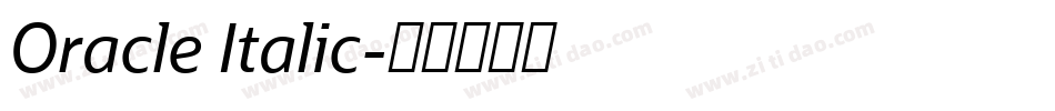 Oracle Italic字体转换